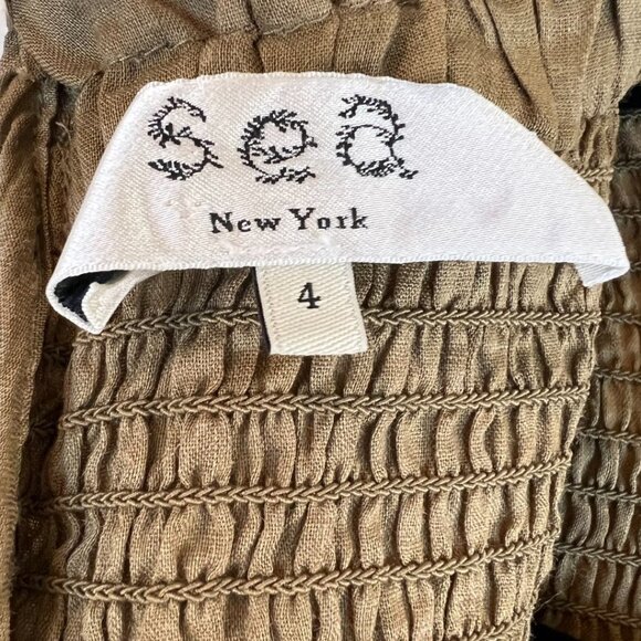 SEA New York Hattie Long Sleeve Boho Dress in Almond originally $365 - Picture 9 of 11